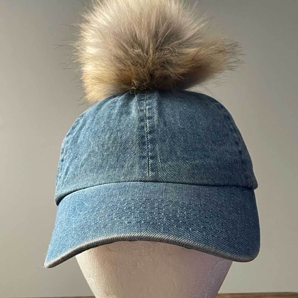 Kbethos Ball Cap Denim PomPom - Picture 2 of 5